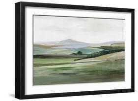 Green Hillside Horizon-Allison Pearce-Framed Art Print