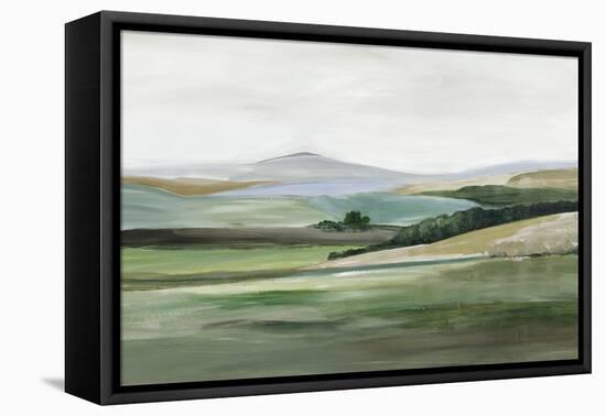 Green Hillside Horizon-Allison Pearce-Framed Stretched Canvas