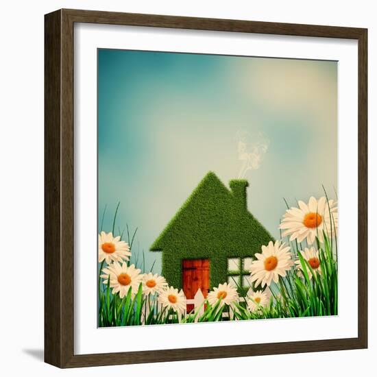 Green House-dtolokonov-Framed Art Print