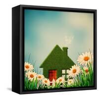 Green House-dtolokonov-Framed Stretched Canvas