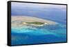 Green Island at Great Barrier Reef near Cairns Australia Seen from Above-dzain-Framed Stretched Canvas