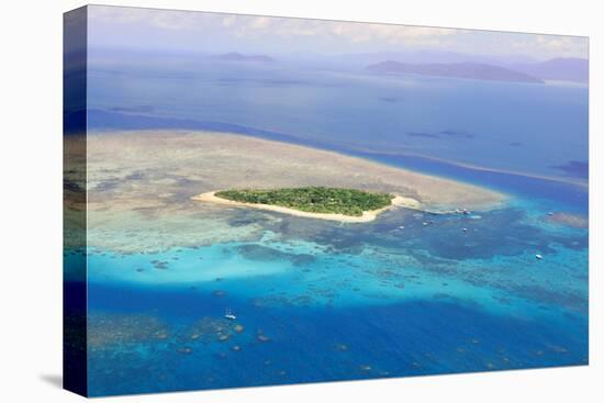 Green Island at Great Barrier Reef near Cairns Australia Seen from Above-dzain-Stretched Canvas