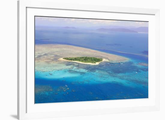 Green Island at Great Barrier Reef near Cairns Australia Seen from Above-dzain-Framed Photographic Print