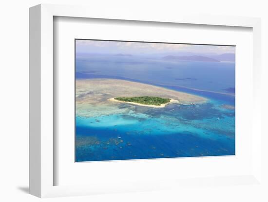 Green Island at Great Barrier Reef near Cairns Australia Seen from Above-dzain-Framed Photographic Print