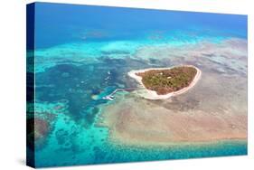 Green Island Great Barrier Reef, Cairns Australia Seen from Above-dzain-Stretched Canvas