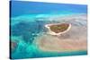 Green Island Great Barrier Reef, Cairns Australia Seen from Above-dzain-Stretched Canvas