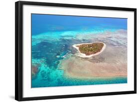 Green Island Great Barrier Reef, Cairns Australia Seen from Above-dzain-Framed Photographic Print