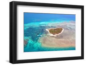 Green Island Great Barrier Reef, Cairns Australia Seen from Above-dzain-Framed Photographic Print