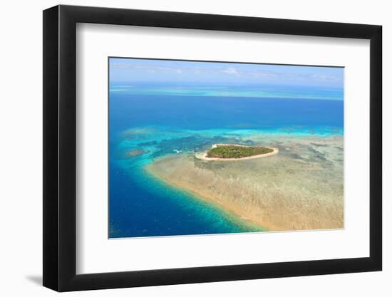 Green Island Great Barrier Reef, Cairns Australia Seen from Above-dzain-Framed Photographic Print