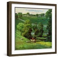 "Green Kentucky Pastures," July 29, 1961-John Clymer-Framed Premium Giclee Print