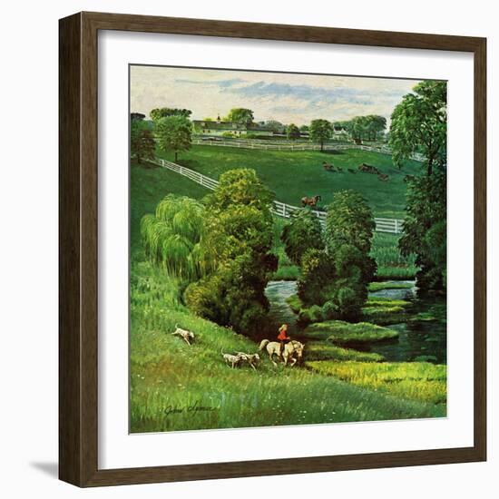 "Green Kentucky Pastures," July 29, 1961-John Clymer-Framed Premium Giclee Print