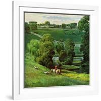 "Green Kentucky Pastures," July 29, 1961-John Clymer-Framed Giclee Print