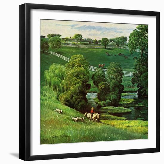 "Green Kentucky Pastures," July 29, 1961-John Clymer-Framed Giclee Print