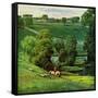 "Green Kentucky Pastures," July 29, 1961-John Clymer-Framed Stretched Canvas