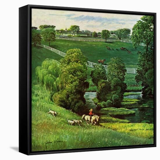 "Green Kentucky Pastures," July 29, 1961-John Clymer-Framed Stretched Canvas