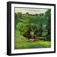 "Green Kentucky Pastures," July 29, 1961-John Clymer-Framed Giclee Print