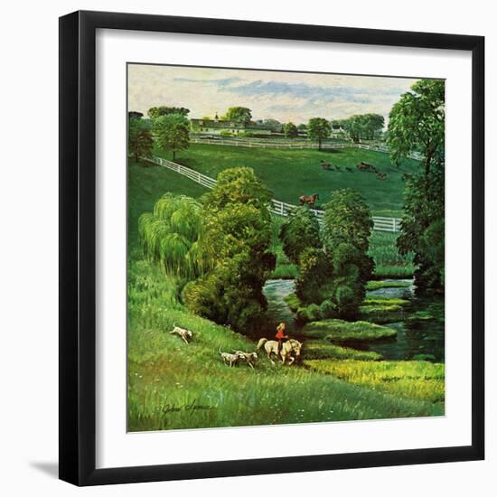 "Green Kentucky Pastures," July 29, 1961-John Clymer-Framed Giclee Print