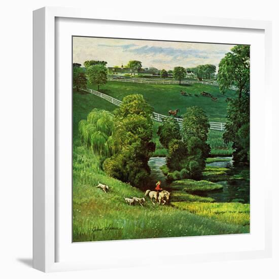 "Green Kentucky Pastures," July 29, 1961-John Clymer-Framed Giclee Print