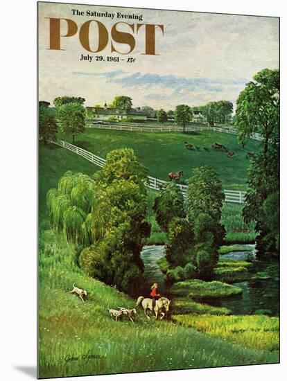 "Green Kentucky Pastures," Saturday Evening Post Cover, July 29, 1961-John Clymer-Mounted Giclee Print