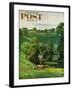 "Green Kentucky Pastures," Saturday Evening Post Cover, July 29, 1961-John Clymer-Framed Giclee Print