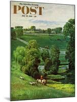 "Green Kentucky Pastures," Saturday Evening Post Cover, July 29, 1961-John Clymer-Mounted Giclee Print