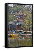 Green Lake Park and its Many Colorful Buildings, Kunming China-Darrell Gulin-Framed Stretched Canvas