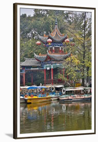 Green Lake Park and its Many Colorful Buildings, Kunming China-Darrell Gulin-Framed Premium Photographic Print