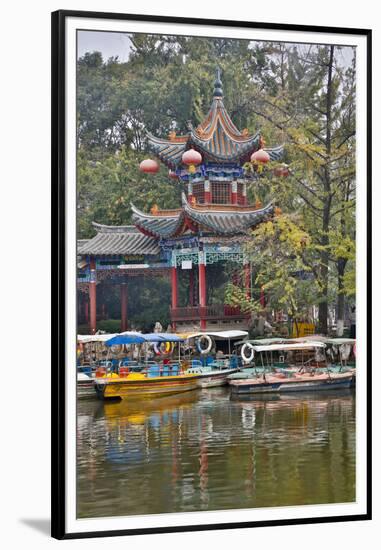 Green Lake Park and its Many Colorful Buildings, Kunming China-Darrell Gulin-Framed Premium Photographic Print