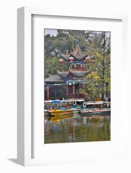 Green Lake Park and its Many Colorful Buildings, Kunming China-Darrell Gulin-Framed Photographic Print