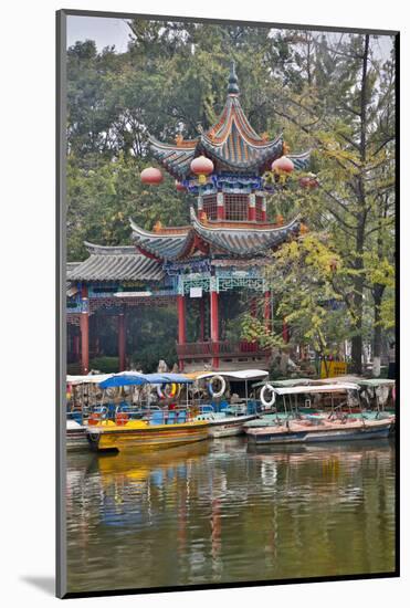 Green Lake Park and its Many Colorful Buildings, Kunming China-Darrell Gulin-Mounted Photographic Print