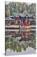 Green Lake Park and its Many Colorful Buildings, Kunming China-Darrell Gulin-Stretched Canvas