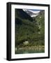 Green Lake, Waterfall, and Glacier Above Olden, Fjordland, Norway, Scandinavia, Europe-James Emmerson-Framed Photographic Print