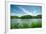 Green Landscape with Lake and Lush Hills in Hangzhou, Zhejiang, China-Andreas Brandl-Framed Photographic Print