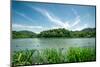 Green Landscape with Lake and Lush Hills in Hangzhou, Zhejiang, China-Andreas Brandl-Mounted Premium Photographic Print