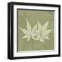 Green Leaf Square 1-Albert Koetsier-Framed Art Print