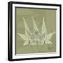 Green Leaf Square 3-Albert Koetsier-Framed Art Print