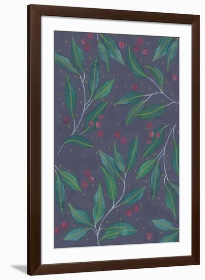 Green Leaves with Berries-Elizabeth Rider-Framed Giclee Print