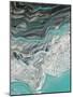 Green Marble Mint Wave Texture, Painted Background-Antonova Katya-Mounted Art Print