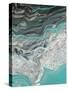 Green Marble Mint Wave Texture, Painted Background-Antonova Katya-Stretched Canvas