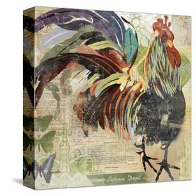 Green March Rooster-null-Stretched Canvas