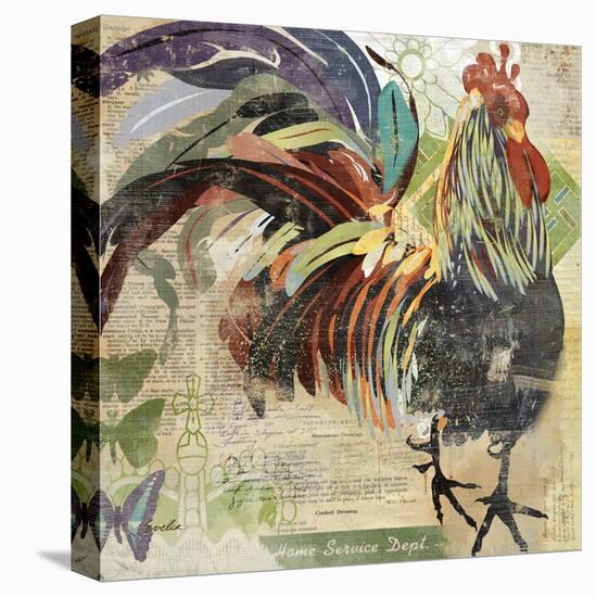 Green March Rooster-null-Stretched Canvas