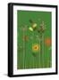 Green Meadow-Dicky Bird-Framed Premium Giclee Print
