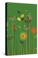 Green Meadow-Dicky Bird-Stretched Canvas