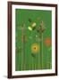 Green Meadow-Dicky Bird-Framed Giclee Print