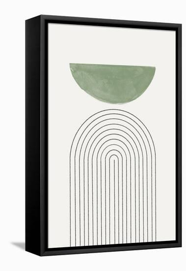 Green Moon No3.-THE MIUUS STUDIO-Framed Stretched Canvas