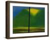 Green Mountain with Yellow-Vaan Manoukian-Framed Art Print