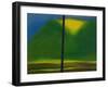 Green Mountain with Yellow-Vaan Manoukian-Framed Art Print