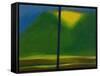 Green Mountain with Yellow-Vaan Manoukian-Framed Stretched Canvas