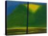 Green Mountain with Yellow-Vaan Manoukian-Stretched Canvas