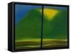 Green Mountain with Yellow-Vaan Manoukian-Framed Stretched Canvas